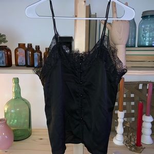 Black Eyelash Lace Camisole
